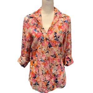 Floral J Crew button down size 4